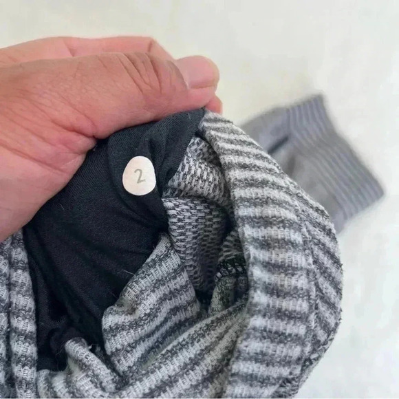 Lululemon Base Runner Yoga Joggers Pant Mini Check Pique White Heathered… - Picture 8 of 12